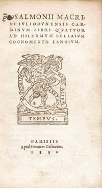 Carminum libri quatuor ad hilernum bellaium cognomento langium. [suivi de] Carminum libellus.