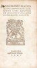 Carminum libri quatuor ad hilernum bellaium cognomento langium. [suivi de] Carminum libellus.. SALMON MACRIN (Jean)