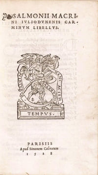 Carminum libri quatuor ad hilernum bellaium cognomento langium. [suivi de] Carminum libellus.