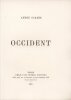 Occident. SUARES (Andr&eacute;)