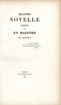 Quattro novelle narrate da un maestro di scuola
