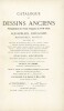 Catalogue de dessins anciens, principalement de l'école française du XVIIIe siècle, aquarelles, gouaches, miniatures, pastels, oeuvres de Bélanger, ...