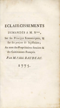 Éclaircissements demandés à M. N** [Necker], sur ses Principes économiques, & sur ses projets de législation ; au nom des propriétaires fonciers & des cultivateurs françois.