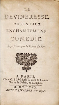 La devineresse ou les faux enchantements. Comédie.. DONNEAU DE VISÉ (Jean) ; CORNEILLE (Thomas)