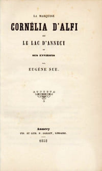 La marquise Cornélia d'Alfi ou Le lac d'Annecy et ses environs