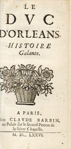 Le Duc d'Orléans, histoire galante