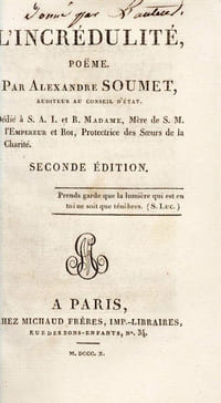 L'incrédulité, poëme