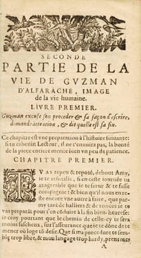 Le voleur ou la vie de Guzman d'Alfarache, portrait du temps et miroir de la vie humaine. Seconde partie.
