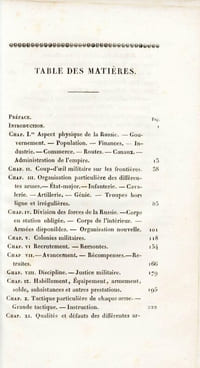 Tableau de la Russie et de son système militaire
