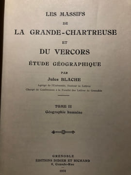 LES MASSIFS DE LA Gde CHARTREUSE ET DU VERCORS. . BLACHE Jules.