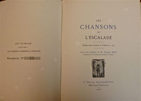 LES CHANSONS DE L'ESCALADE.. undefined