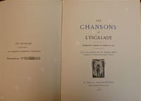 LES CHANSONS DE L'ESCALADE.