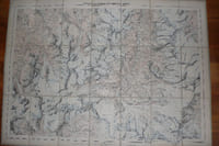 EVOLENE - ZINAL - ZERMATT - MONTE ROSA. ref. 23 . carte en couleurs entoilée époque et plusieurs fois repliée. dimensions : 570 mm x 785 mm. carte au 50.000ème. Schweizerische Landestopographie, à Berne. Italienischen gebiet der italienischentogr. karte entnommen. Edité en 1904. Maison Andriveau - Goujon. Henry Barrère Editeur géographe 21 rue du Bac à Paris. Très belle carte . Parfait état.