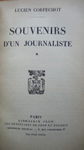 Souvenirs d'un journaliste.