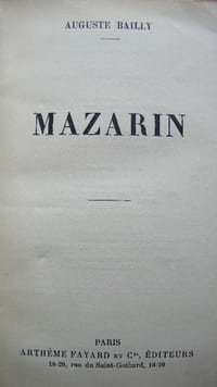 MAZARIN. de la série grandes études historiques.