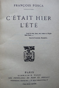C' était Hier l ' Eté.