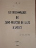 LES MISSIONNAIRES DE SAINT FRANçOIS de SALES D' ANNECY.. REY. J. M. J. F.