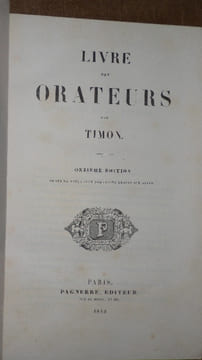 LE LIVRE DES ORATEURS.. TIMON.