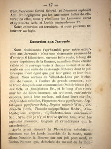 GUIDE DU BOTANISTE DANS LE DAUPHINE. Excursions bryologiques et lichénologiques pour chacune d'herborisations phanérogamiques où il est traité des propriétés et des usages au point de vue de la médecine, de l'industrie et des arts. 4ème Excursion comprenant Le Massif du VILLARD de LANS; les Côtes de SASSENAGE; Les Gorges d'ENGIN; LANS, LE VILLARD, La FAUGE, Les TOUCHES, Le Col VERT.