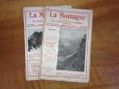 Revue LA MONTAGNE. Club alpin français. année 1920 . 16 ème année. le N° 140 ( Janvier-Février 1920 ); N° 142 ( Aout - Septembre 1920 ); soit 2 ...