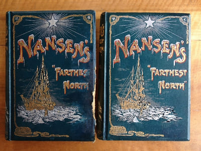 Fridtjof Nansen's Farthest north. Being The Record of a Voyage of Exploration of the Ship Fram 1893-96 and of a fifteen Month's Sleigh Journey By Dr.Nansen And Lieut.Johansen With an appendix By Otto Sverdrup Captain of The Fram about one hundred and twenty full page and numerous text illustrations and coloured palte in facsimile from Dr Nansen's own sketches portrait and maps.