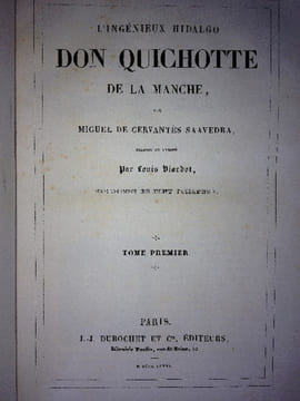 L' Ingénieux Hidalgo Don Quichotte de la Manche, traduit et annoté par Louis Viardot.. CERVANTES ( Miguel de Cervantès Saavedra )