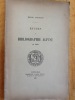 ETUDES DE BIBLIOGRAPHIE ALPINE en 1902. . FERRAND Henri.