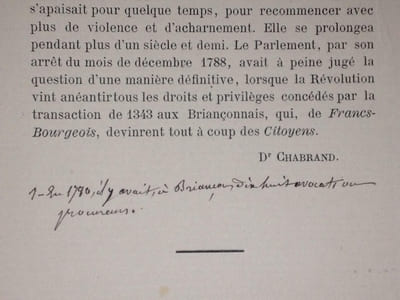 LA NOBLESSE ET LA BOURGEOISIE A BRIANçON AVANT 1789,