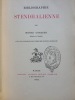 BIBLIOGRAPHIE STENDHALIENNE. Oeuvres complètes de STENDHAL publiées sous la direction d'Edouard Champion. . CORDIER Henri / STENDHAL.