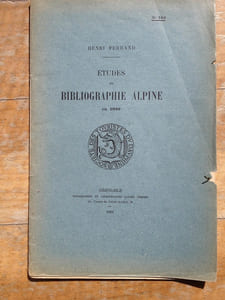 ETUDES de BIBLIOGRAPHIE ALPINE en 1910.
