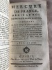 . MERCURE DE FRANCE dédié au Roi, contenant Le Journal Politique des principaux événements de toutes les cours; les Pièces fugitives nouvelles en vers ...
