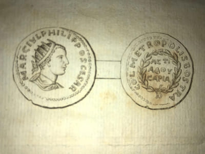 MEMOIRE SUR LES MEDAILLES DE MARINUS, frappées à Philippopolis. par TOCHON D'Anneci, membre de l'Institut. ( Académie Royale des inscriptions et Belles - Lettres )Lu à l'Académie dans la séance du 14 Mars 1817.