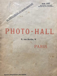 PHOTO-HALL Aout 1897. Appareils photographiques pour amateurs. Maison spéciale pour Amateurs.