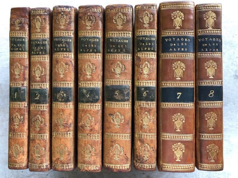 VOYAGE DANS LES ALPES précédés d'un ESSAI SUR L' HISTOIRE NATURELLE des Environs de GENEVE. 1787 - 1786 - 1796.. SAUSSURE ( De ) Horace - ...