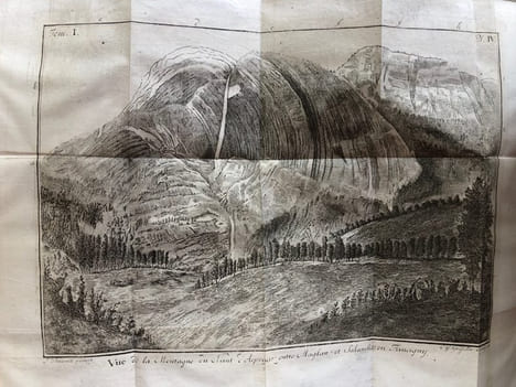 VOYAGE DANS LES ALPES précédés d'un ESSAI SUR L' HISTOIRE NATURELLE des Environs de GENEVE. 1787 - 1786 - 1796.. SAUSSURE ( De ) Horace - ...