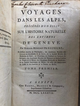 VOYAGE DANS LES ALPES précédés d'un ESSAI SUR L' HISTOIRE NATURELLE des Environs de GENEVE. 1787 - 1786 - 1796.. SAUSSURE ( De ) Horace - ...