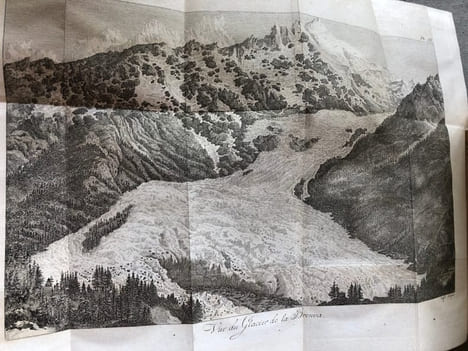 VOYAGE DANS LES ALPES précédés d'un ESSAI SUR L' HISTOIRE NATURELLE des Environs de GENEVE. 1787 - 1786 - 1796.. SAUSSURE ( De ) Horace - ...