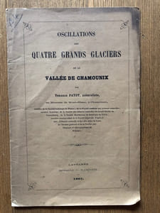 OSCILLATIONS DES QUATRE GRANDS GLACIERS de la VALLEE DE CHAMOUNIX.