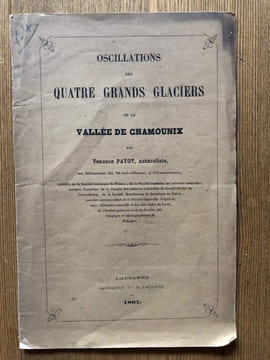 OSCILLATIONS DES QUATRE GRANDS GLACIERS de la VALLEE DE CHAMOUNIX. . PAYOT Venance.