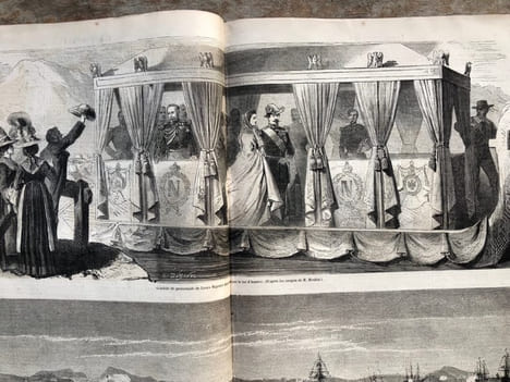 Le Monde illustré. Journal hebdomadaire. Tête de collection. in folio. 1857- 1864. . LE MONDE ILLUSTRE.