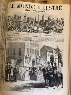 Le Monde illustré. Journal hebdomadaire. Tête de collection. in folio. 1857- 1864. . LE MONDE ILLUSTRE.