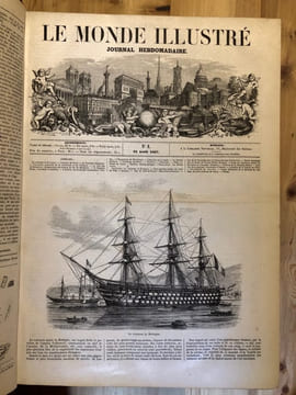 Le Monde illustré. Journal hebdomadaire. Tête de collection. in folio. 1857- 1864. . LE MONDE ILLUSTRE.