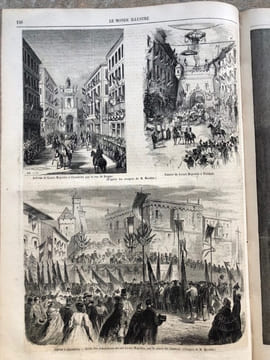 Le Monde illustré. Journal hebdomadaire. Tête de collection. in folio. 1857- 1864. . LE MONDE ILLUSTRE.