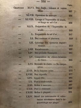 ENCYCLOPEDIE DE LA PHOTOGRAPHIE sur PAPIER , COLLODION, VERRE NEGATIF ET POSITIF ET SUR TOILE. Daguerréotype sur plaque d'argent, stéréoscope, ivoire ...