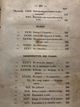 ENCYCLOPEDIE DE LA PHOTOGRAPHIE sur PAPIER , COLLODION, VERRE NEGATIF ET POSITIF ET SUR TOILE. Daguerréotype sur plaque d'argent, stéréoscope, ivoire ...