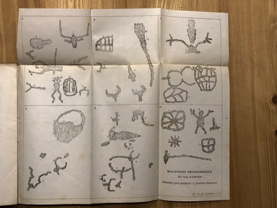 ETUDE SUR LES SCULPTURES PREHISTORIQUES DU VAL D'ENFER près des lacs des Merveilles.