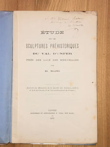 ETUDE SUR LES SCULPTURES PREHISTORIQUES DU VAL D'ENFER près des lacs des Merveilles.