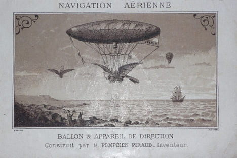 NAVIGATION  AERIENNE  .  DIRECTION  DES  BALLONS  . Notes sur le ballon et l ' appareil de direction et d ' aviation inventé et construit par J-C ...