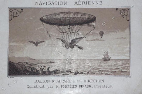 NAVIGATION  AERIENNE  .  DIRECTION  DES  BALLONS  . Notes sur le ballon et l ' appareil de direction et d ' aviation inventé et construit par J-C ...