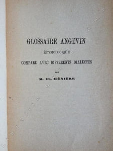 GLOSSAIRE  ANGEVIN  .